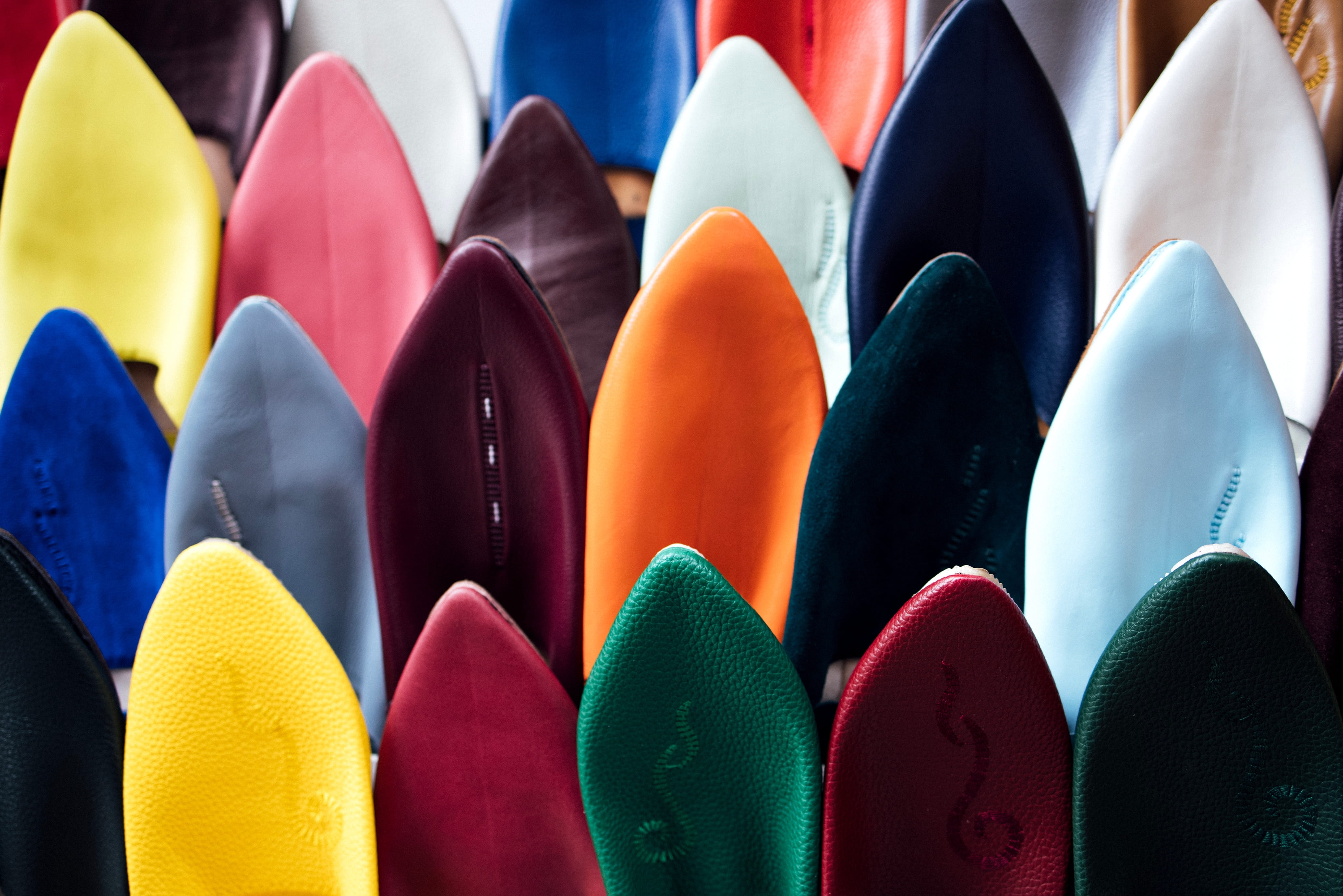 A person walking through a modern retail space